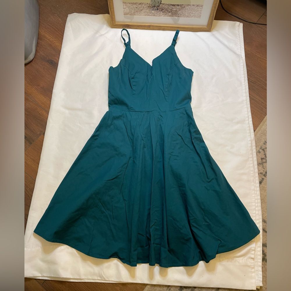 GooBGS size medium teal green mini dress